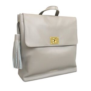 NEW! JOY & IMAN Leather Backpack Taupe